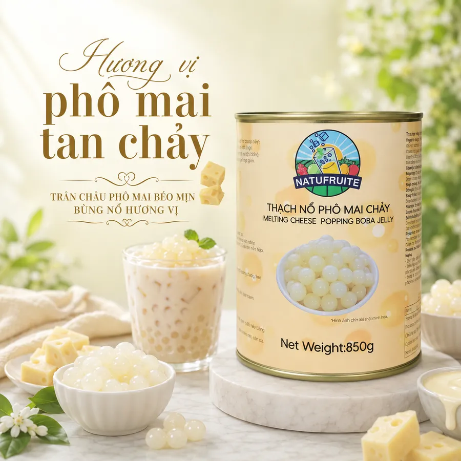 Thạch nổ phô mai chảy